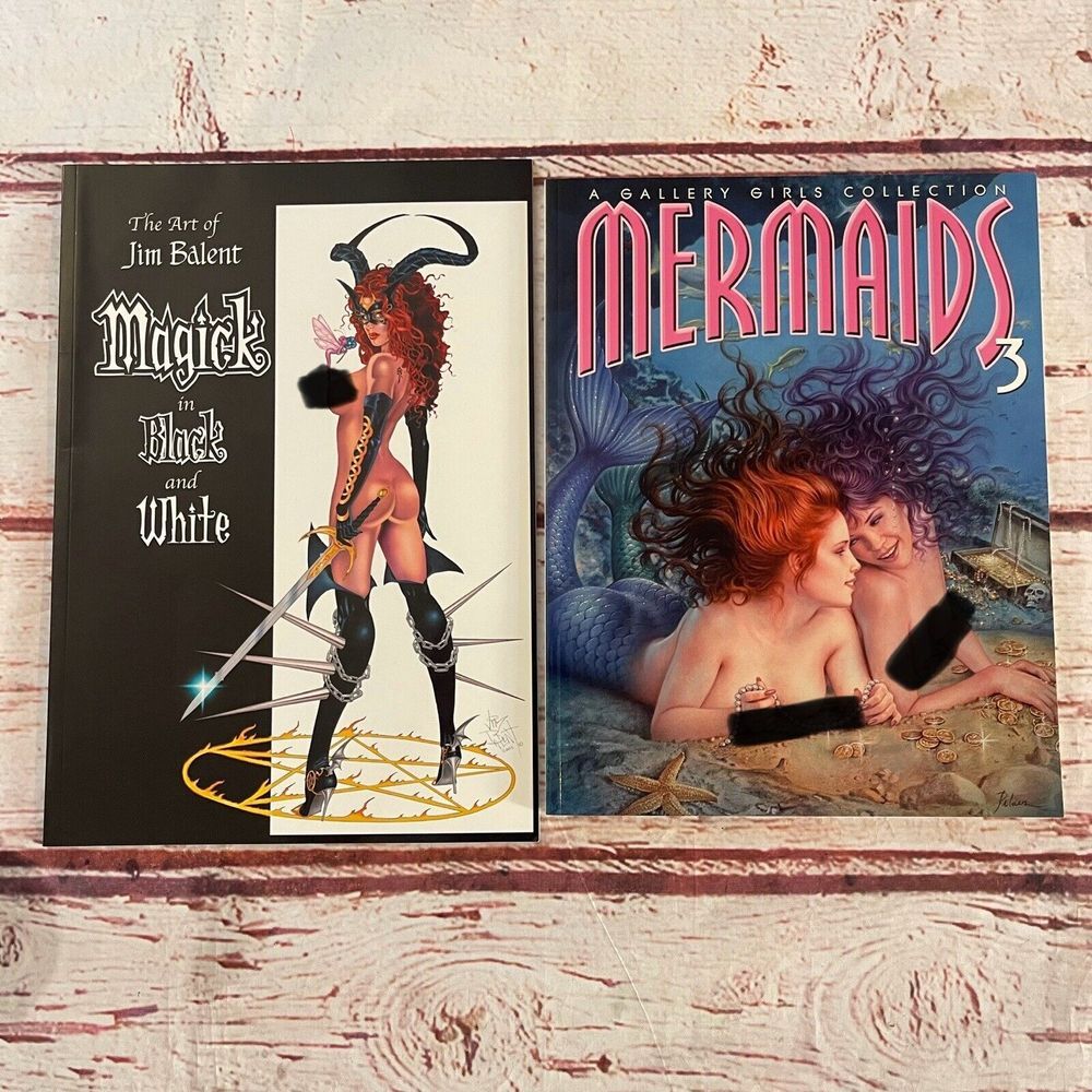 The Art of Jim Balent Magick in Black and White Vol. 2 & Mermaids‎ 3 Comic Comix